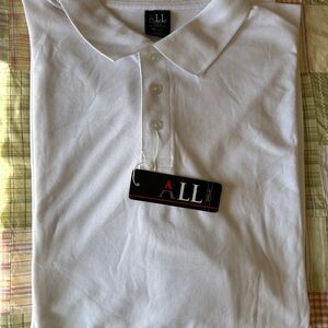 ALL White Polo‎ Shirt Size 5XL